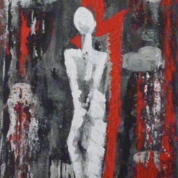 Painting titled "SILHOUETTES 2" by Sonia Mandel, Original Artwork, Acrylic