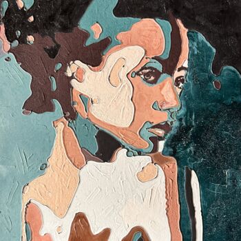 Картина под названием "Sogno" - Sonia Bellezza, Подлинное произведение искусства, Мел Установлен на Деревянная панель