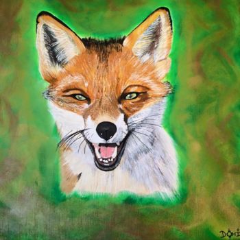Painting titled "foxy.jpg" by Dohi Art, Original Artwork, Acrylic