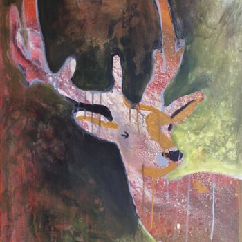 Картина под названием "Totem II" - Sonia Domenech, Подлинное произведение искусства, Акрил Установлен на Деревянная рама для…