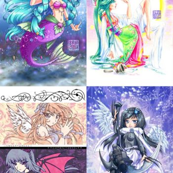 Tekening getiteld "Anime and Manga art…" door Sonia Leong, Origineel Kunstwerk, Anders