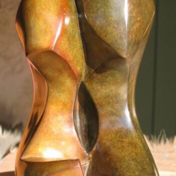 Sculpture titled "DUO  Bronze 3/8" by Sonia Mandel, Original Artwork, Metals