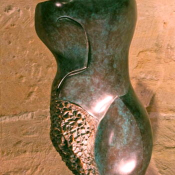 Escultura intitulada "BUSTE FEMME  Bronze…" por Sonia Mandel, Obras de arte originais, Metais