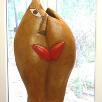 Sculptuur getiteld "DOUBLE FACE N°2 Ter…" door Sonia Mandel, Origineel Kunstwerk, Gietwerk