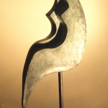Sculpture titled "CLAIR DE LUNE  Bron…" by Sonia Mandel, Original Artwork, Metals