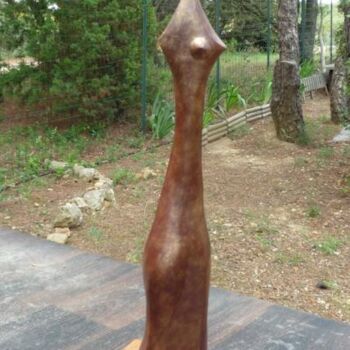 Sculpture titled "ELLE Terre cuite pa…" by Sonia Mandel, Original Artwork, Terra cotta