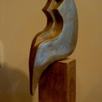 Sculpture titled "CLAIR DE LUNE Terre…" by Sonia Mandel, Original Artwork, Terra cotta