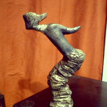 Sculpture titled "REVE D'ENVOL  Terre…" by Sonia Mandel, Original Artwork, Terra cotta