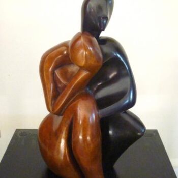 Sculpture titled "FUSION-DUO Bronze B…" by Sonia Mandel, Original Artwork, Metals