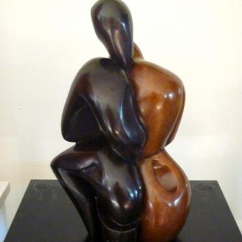 Sculpture titled "FUSION-DUO Bronze B…" by Sonia Mandel, Original Artwork, Metals