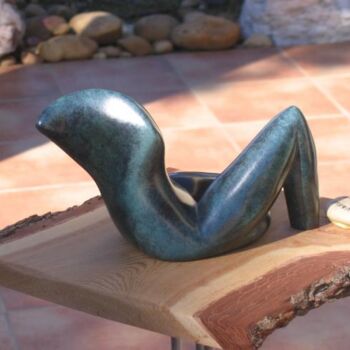 Sculptuur getiteld "LA VAGUE  Bronze 4/8" door Sonia Mandel, Origineel Kunstwerk, Metalen