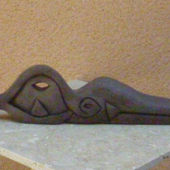 Skulptur mit dem Titel "ZENITUDE Terre cuite" von Sonia Mandel, Original-Kunstwerk, Terra cotta