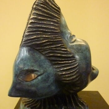 Sculpture intitulée "AQUATICA " Cri de l…" par Sonia Mandel, Œuvre d'art originale, Métaux