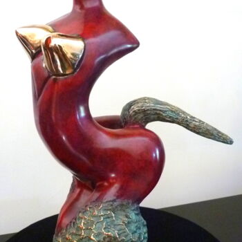 Sculpture titled "CHEVAL DE FEU Bronz…" by Sonia Mandel, Original Artwork, Metals