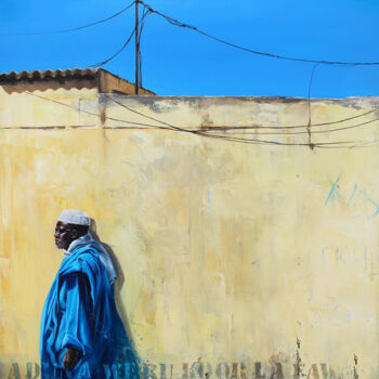 Pintura intitulada "L’homme qui marche" por Sonia Privat, Obras de arte originais, Óleo