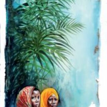 Painting titled "Regards, Stone Town…" by Sonia Privat, Original Artwork