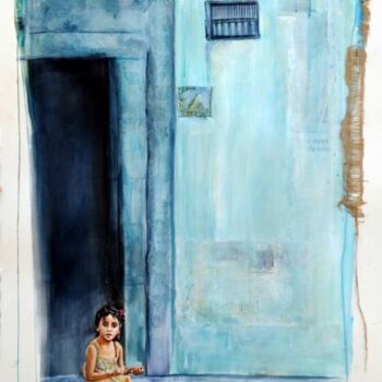Pittura intitolato "Petite fée indienne…" da Sonia Privat, Opera d'arte originale