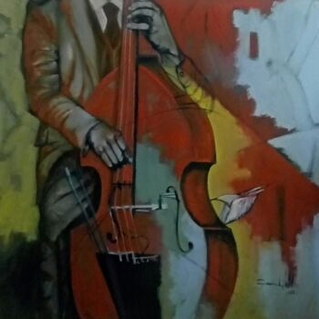Painting titled "Jazz" by Sonia Uribe, Original Artwork, Oil