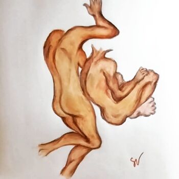 Pittura intitolato "L'homme vient de la…" da Sonia Verin, Opera d'arte originale, Pastello