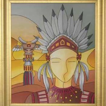 Peinture intitulée "Cochise" par Sonia Boyer, Œuvre d'art originale