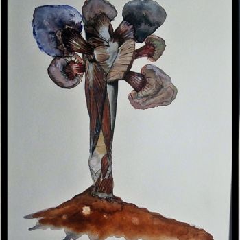 Pintura intitulada ""Ipé fungi florido"" por Sonia Burgareli, Obras de arte originais