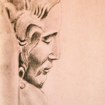 Disegno intitolato " Visage du Christ" da Sonia Goutte, Opera d'arte originale