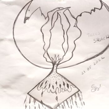 Rysunek zatytułowany „Trees Speach” autorstwa Sónia Marcos, Oryginalna praca, Atrament