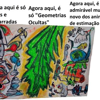 Disegno intitolato "O Mundo Invertido D…" da Sónia Marcos, Opera d'arte originale, Pastello