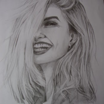 Drawing titled "HAPPINESS" by Sonja Brzak, Original Artwork, Pencil