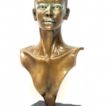 Sculpture intitulée ""Tamu" African lady…" par Sonja Smeyers, Œuvre d'art originale, Bronze