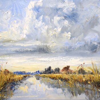 Картина под названием "Singing reeds" - Sonja Brussen, Подлинное произведение искусства, Масло