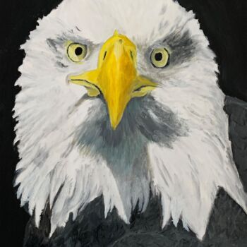 Painting titled "The bald eagle" by Sonny Andersson, Original Artwork, Oil