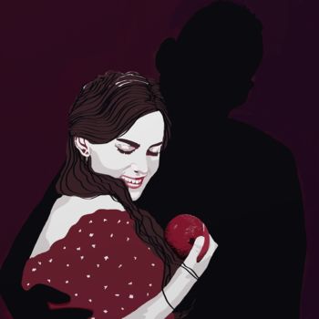 Arts numériques intitulée "Pomme D'Amour" par Sophia Hazi, Œuvre d'art originale