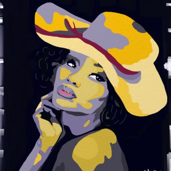 Digital Arts titled "Country girl" by Sophia Hazi, Original Artwork, Digital Painting