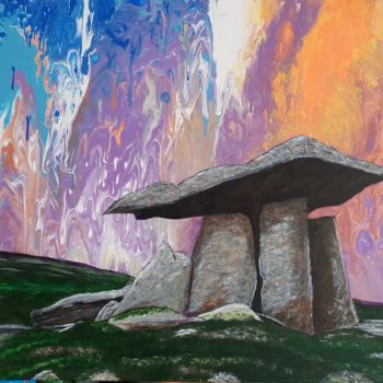 Painting titled "Menhir" by Sophie Ackermann, Original Artwork, Acrylic