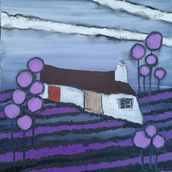 Painting titled "La maison dans la L…" by Sophie Ackermann, Original Artwork, Acrylic