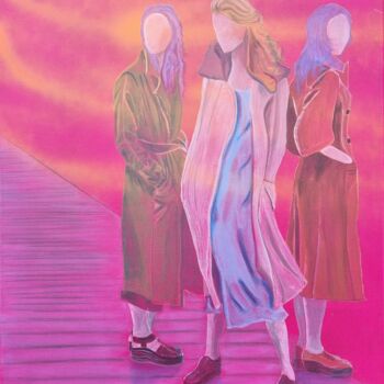 Pintura titulada "3 femmes" por Sophie Ackermann, Obra de arte original, Acrílico