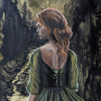 Pittura intitolato "Somewhere Out There" da Sophie Adair, Opera d'arte originale, Acrilico Montato su Pannello di legno