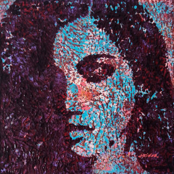 Painting titled "Camille portrait fe…" by Sophie Artinian, Original Artwork, Oil Mounted on Cardboard