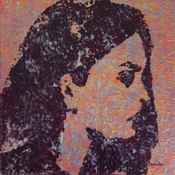 Malarstwo zatytułowany „Kristen portrait fe…” autorstwa Sophie Artinian, Oryginalna praca, Olej Zamontowany na Karton