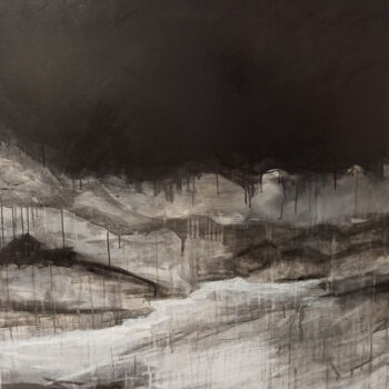 Картина под названием "#210902" - Sophie Bassot, Подлинное произведение искусства, Древесный уголь Установлен на Деревянная…