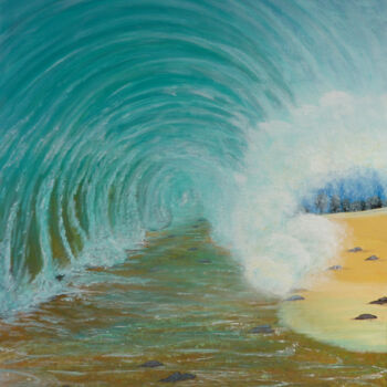 Peinture intitulée "La vague" par Sophie Bertrand (Soso), Œuvre d'art originale, Acrylique