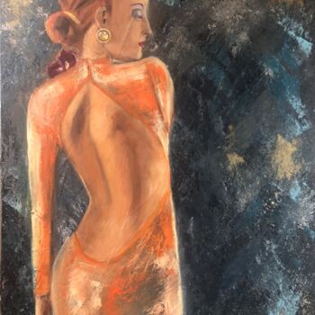 Картина под названием "FLAMENCO" - Sophie Bouriche, Подлинное произведение искусства, Масло Установлен на Деревянная рама дл…