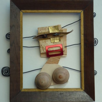 Sculpture titled "95D" by Sophie Canu, Original Artwork, Wood