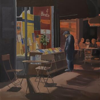 Pintura titulada "La nuit de la lectu…" por Sophie Cousineau, Obra de arte original, Oleo Montado en Bastidor de camilla de…
