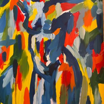 Pittura intitolato "Mascarade" da Sophie Debrade, Opera d'arte originale, Acrilico