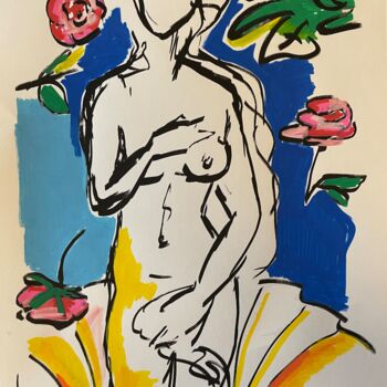 Peinture intitulée "Venus" par Sophie Debrade, Œuvre d'art originale, Marqueur