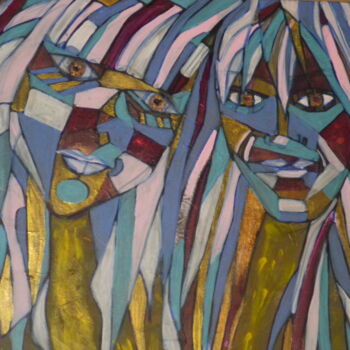 Painting titled "Nath and Me" by Sophie Denize, Original Artwork, Oil