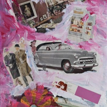 Pittura intitolato "Rose Car" da Sophie Denize, Opera d'arte originale, Altro