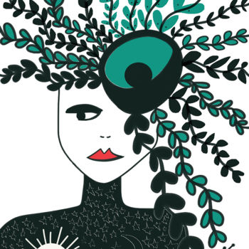 "Plant woman" başlıklı Dijital Sanat Sophie Di Malta tarafından, Orijinal sanat